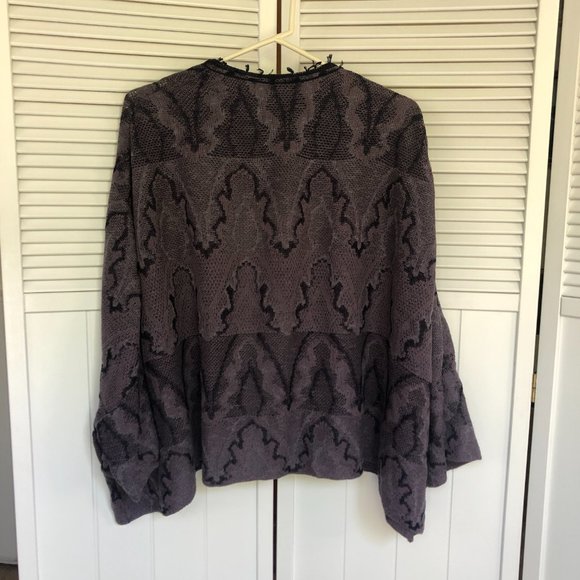 FREE PEOPLE Snakeprint Boho Open Cardigan - Picture 6 of 8